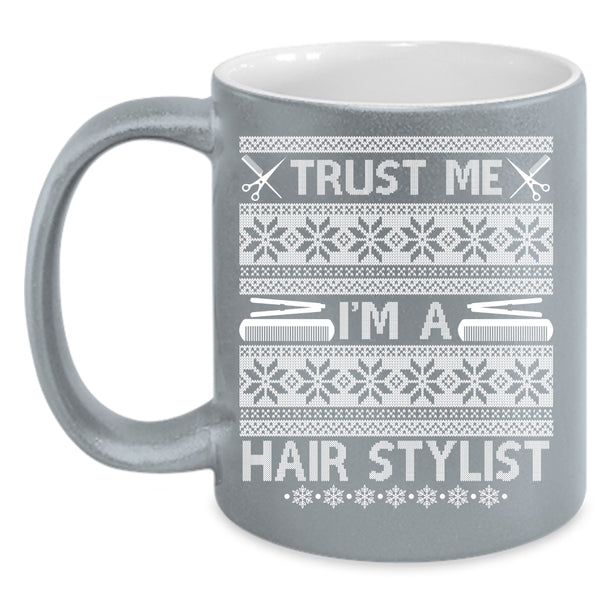 I'm A Hair Stylist Coffee Mug, Christmas Tree Coffee Cup