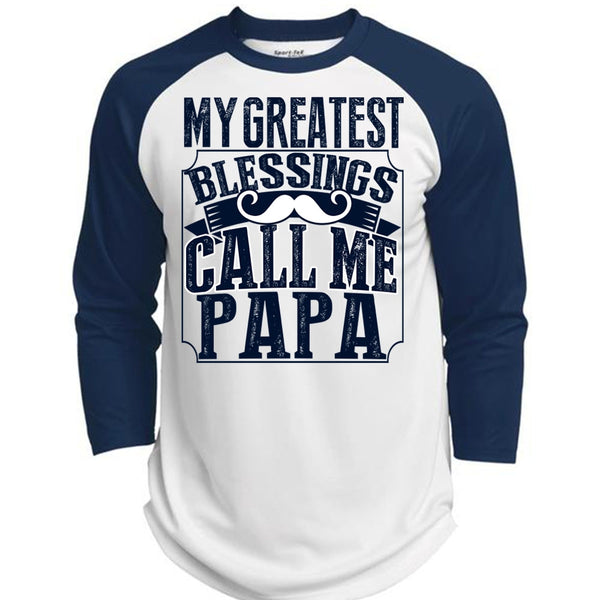 My Greatest Blessings Call Me Papa T Shirt, I Love Daddy T Shirt, Awesome T-Shirts  (Polyester Game Baseball Jersey)