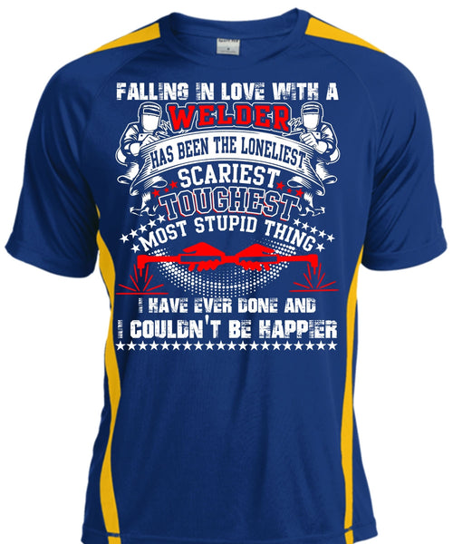 Falling In Love With A Welder T Shirt, I Couldn't Be Happier T Shirt, Cool Shirt