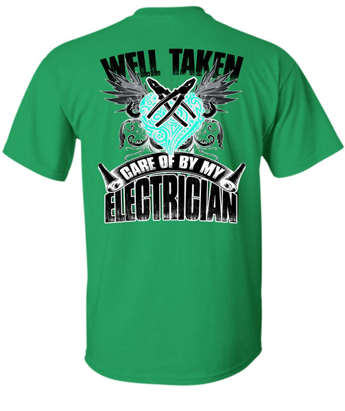 Care Of By My Electrician T Shirt, I Love Electrician T Shirt