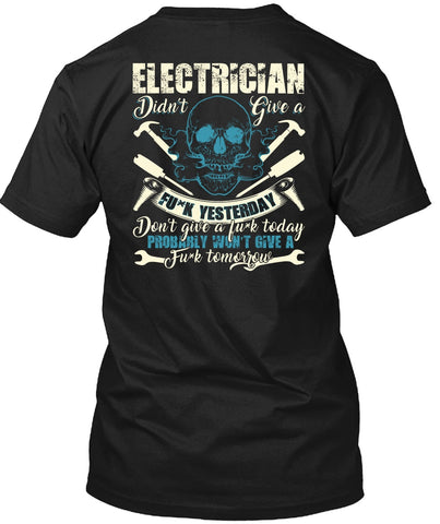 A black t-shirt with the shopify logo