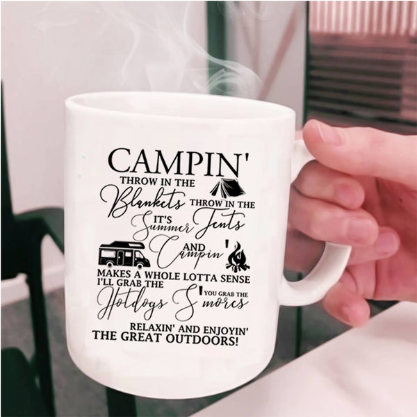 Relaxing And Enjoying The Great Outdoors Coffee Mug, Camping Cup