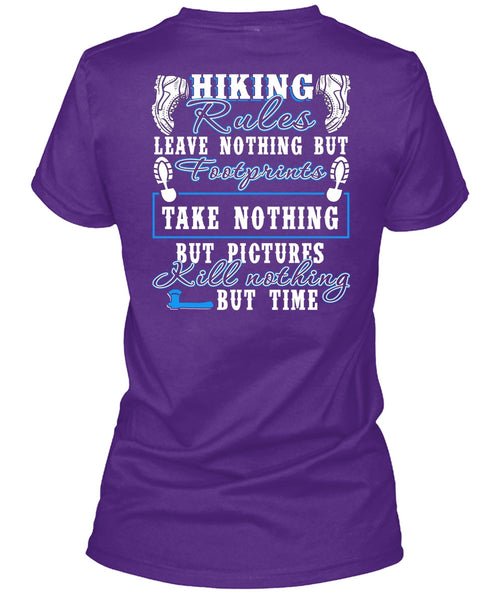 Hiking Rules T Shirt, Footprint T Shirt