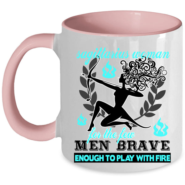 Enough To Play With Fire Coffee Mug, Sagittarius Woman Accent Mug