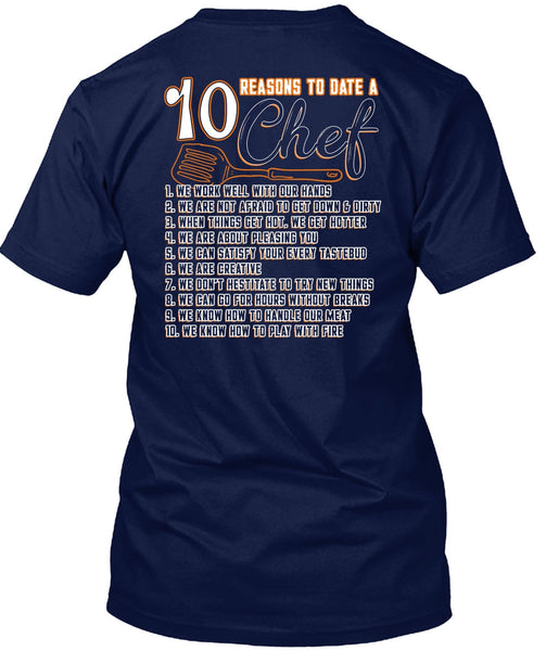 10 Reasons To Date A 10 Chef T Shirt, Play With Fire T Shirt