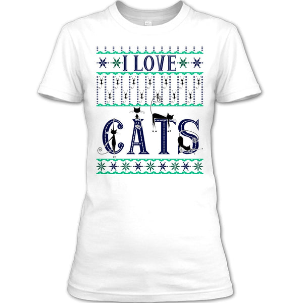 I Love Cats T Shirt, Catmas T Shirt