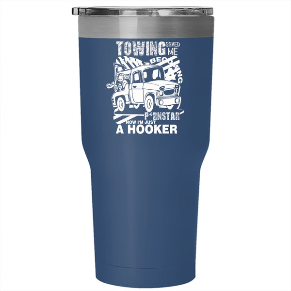 Cool Towing Tumbler 30 oz Stainless Steel, Become Tow Truck Driver Travel Mug