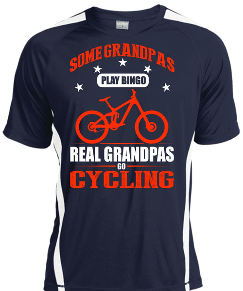 Real Grandpas Go Cycling T Shirt, Some Grandpas Play Bingo T Shirt, Cool Shirt