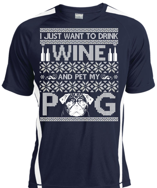 I Just Want To Drink Wine T Shirt, Pet My Dog T Shirt, Cool Shirt