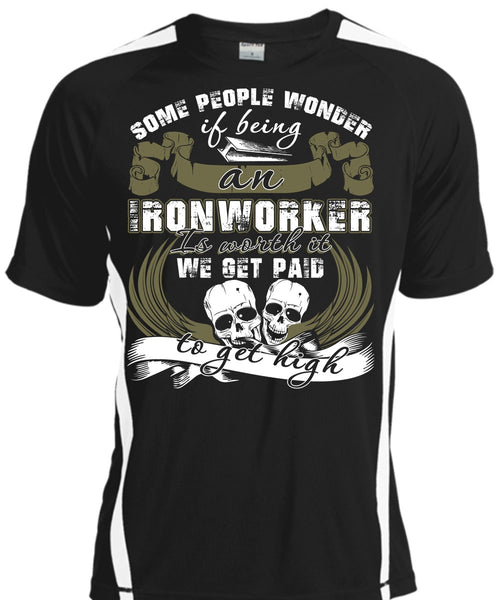 A black t-shirt with the shopify logo