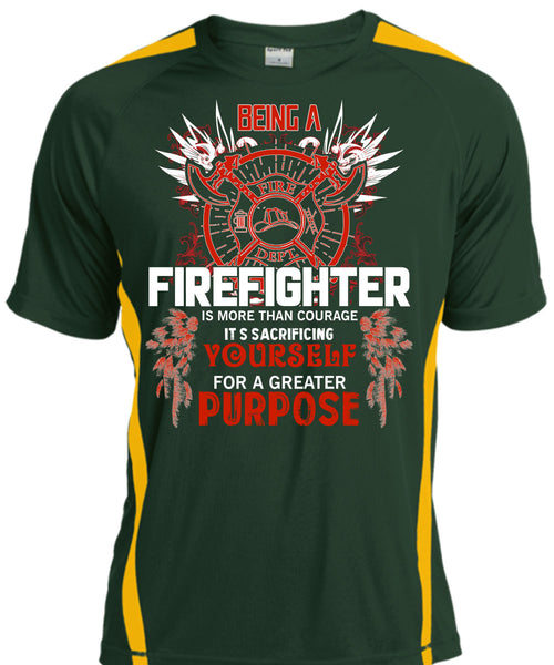 Being A Firefighter T Shirt, It's Sacrificing T Shirt, Cool Shirt