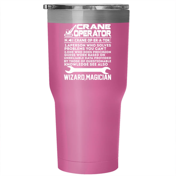 Crane Operator Tumbler 30 oz Stainless Steel, Awesome Operator Travel Mug