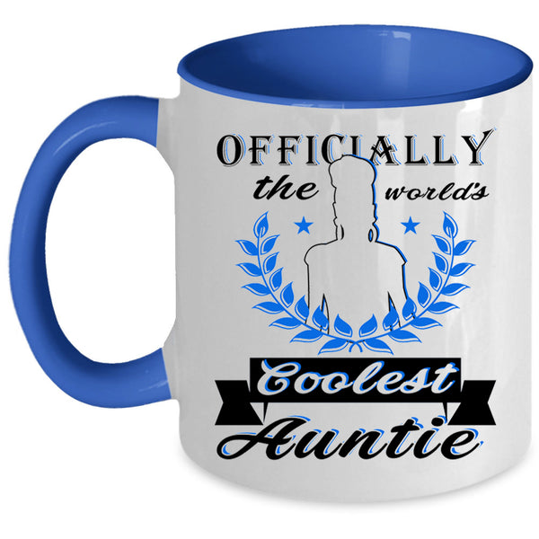 Coolest Auntie Coffee Mug, The Wprld's Coolest Auntie Accent Mug