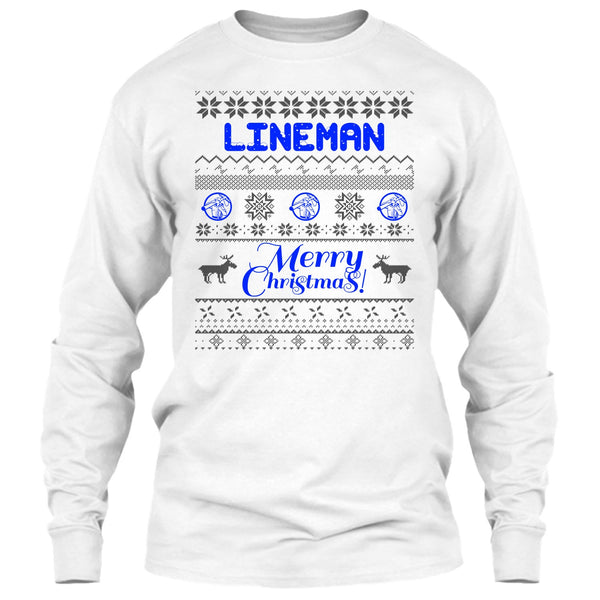 Lineman Merry Christmas T Shirt, Gift For Merry Christmas T Shirt