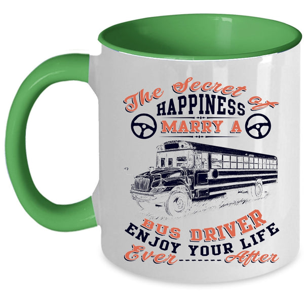 Just Married Coffee Mug, Marry A Bus Driver Accent Mug