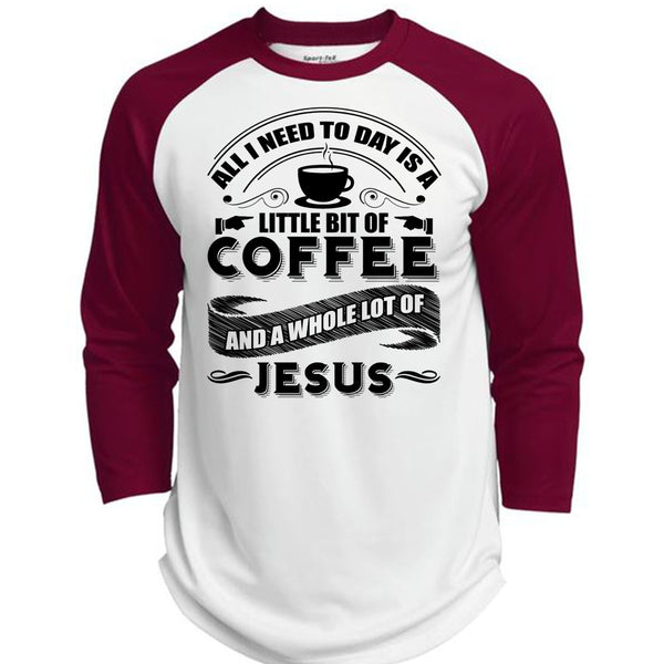 Little Bit Of Coffee T Shirt, I Love Coffee T Shirt, Awesome T-Shirts  (Polyester Game Baseball Jersey)
