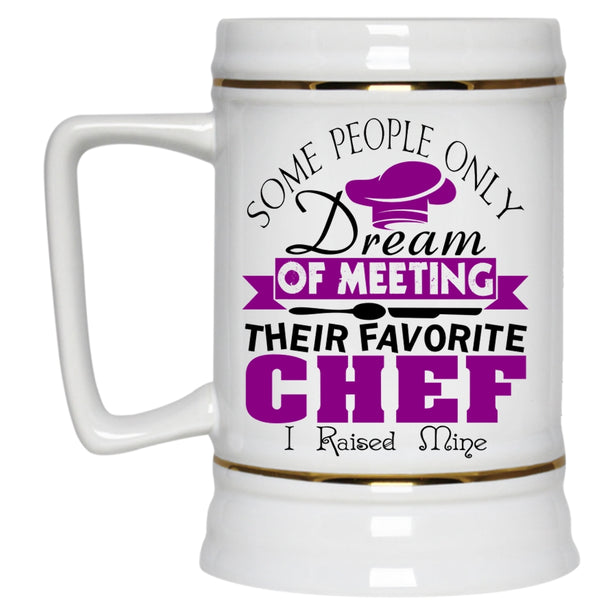 Cool Chef Beer Stein 22oz, Meeting Their Favorite Chef Beer Mug