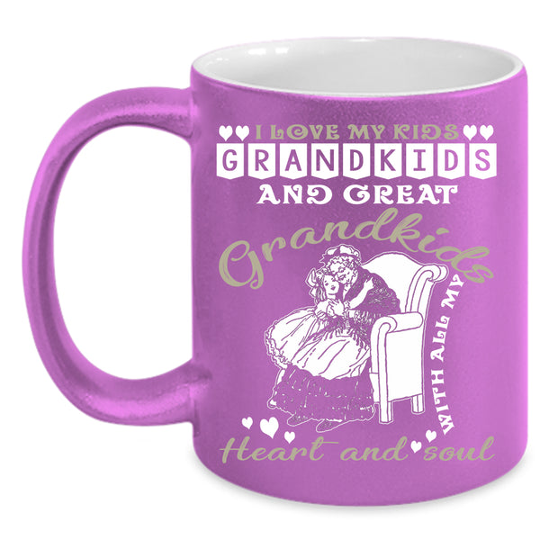 I Love My Kids Coffee Mug, Grandkids And Great Grandkids Coffee Cup