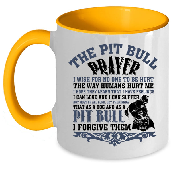 Awesome Pit Bull Coffee Mug, The Pit Bull Prayer Accent Mug