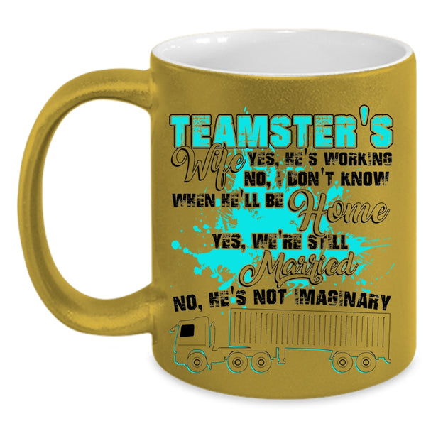 My Husband Coffee Mug, Teamster's Wife Accent Mug