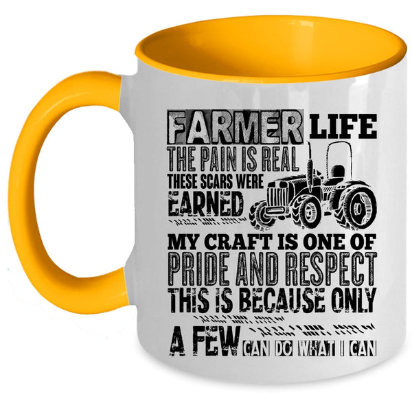 Cool Gift For Farmer Coffee Mug, Farmer Life Accent Mug