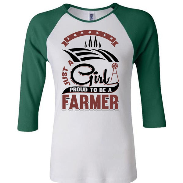 Just A Girl Proud To Be A Farmer T Shirt, I Love Farming T Shirt, Awesome T-Shirts