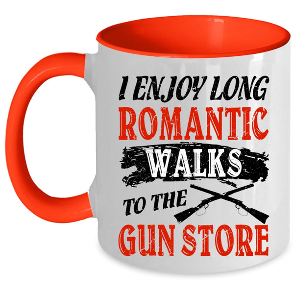 Cool Gift Coffee Mug, I Enjoy Long Romantic Walks Accent Mug
