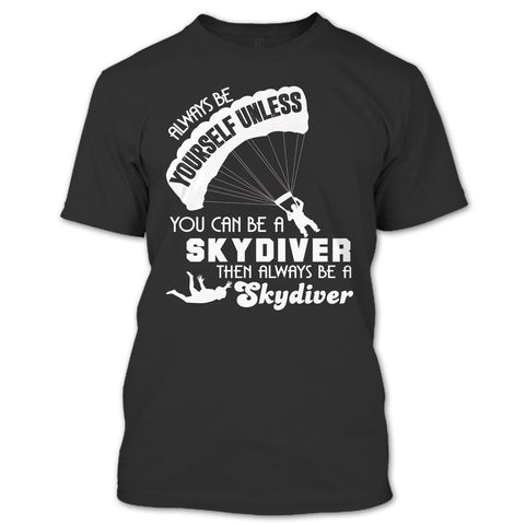 A black t-shirt with the shopify logo
