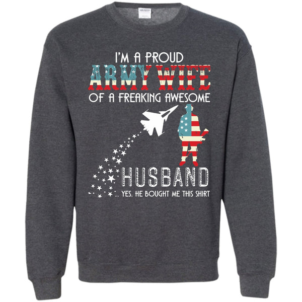 Freaking Awesome Husband T Shirt, Coolest Army Wife Sweatshirt