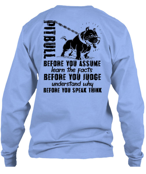 Pit Bull Before You Assume T Shirt, I Love Pit Bull T Shirt