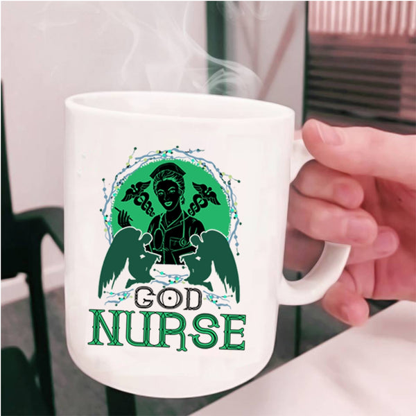 Cute Gift For Nurses Coffee Mug, God Nurse Cup