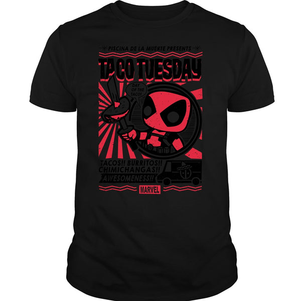 A black t-shirt with the shopify logo