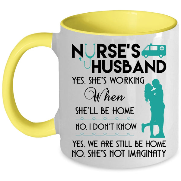 Awesome Nurse's Husband Coffee Mug, Nurse's Husband Accent Mug