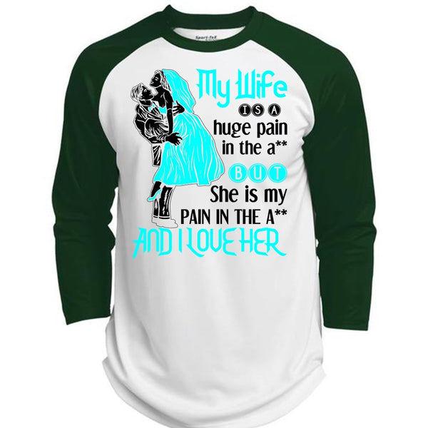My Wife Is A Huge Pain T Shirt, Being A Wife T Shirt, Awesome T-Shirts  (Polyester Game Baseball Jersey)
