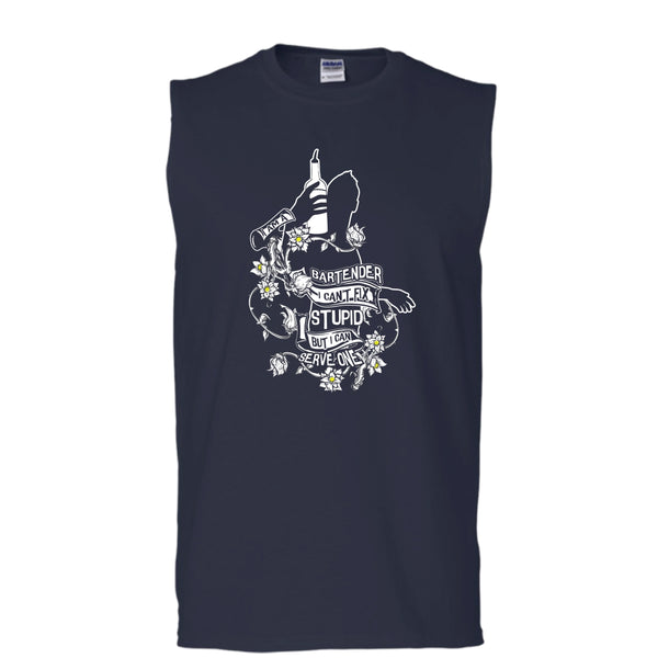I Am A Bartender T Shirt, I Can Serve One T Shirt, Cool T Shirt (Men's Cotton Sleeveless)