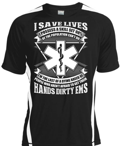 A black t-shirt with the shopify logo