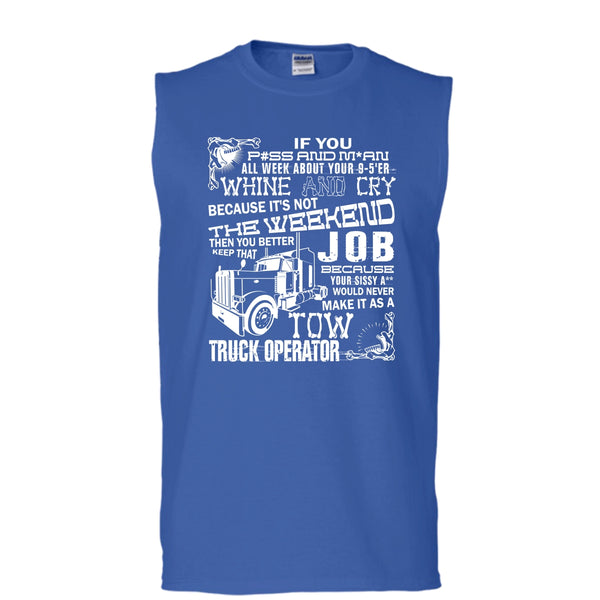 Tow Truck Operator T Shirt, Coolest Truck Operator T Shirt, Cool T Shirt (Men's Cotton Sleeveless)