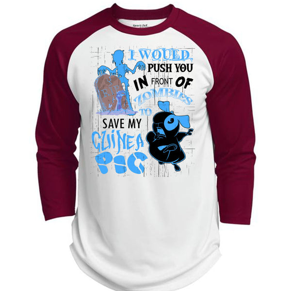 Zombies To Save My Guinea Pig T Shirt, I Love My Dog T Shirt, Awesome T-Shirts  (Polyester Game Baseball Jersey)