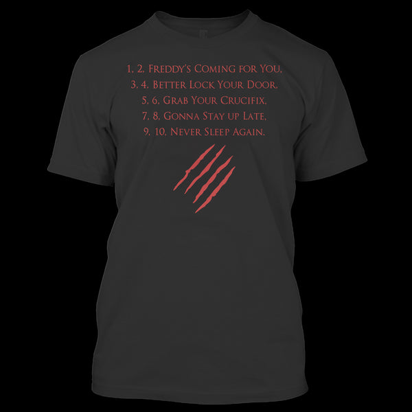 A black t-shirt with the shopify logo