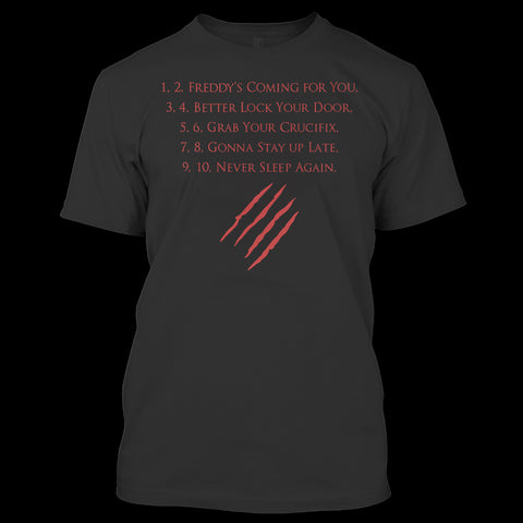 A black t-shirt with the shopify logo