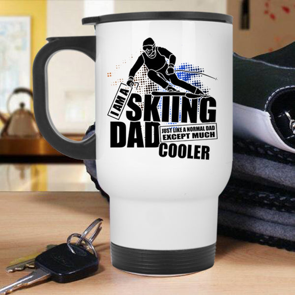 Cool Dad Travel Mug, I Am A Skiing Dad Mug