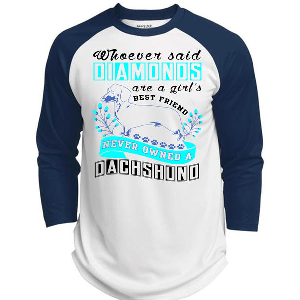 Diamond Are A Girl's Best Friend T Shirt, I Love My Dog T Shirt, Awesome T-Shirts  (Polyester Game Baseball Jersey)