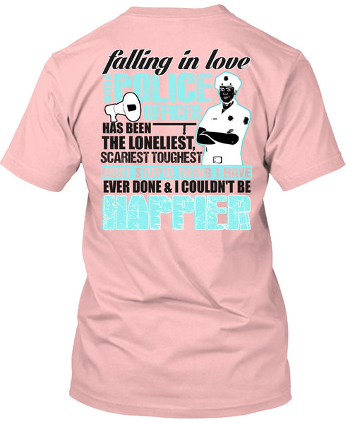 Falling In Love With A Police Officer T Shirt, I Love Police T Shirt