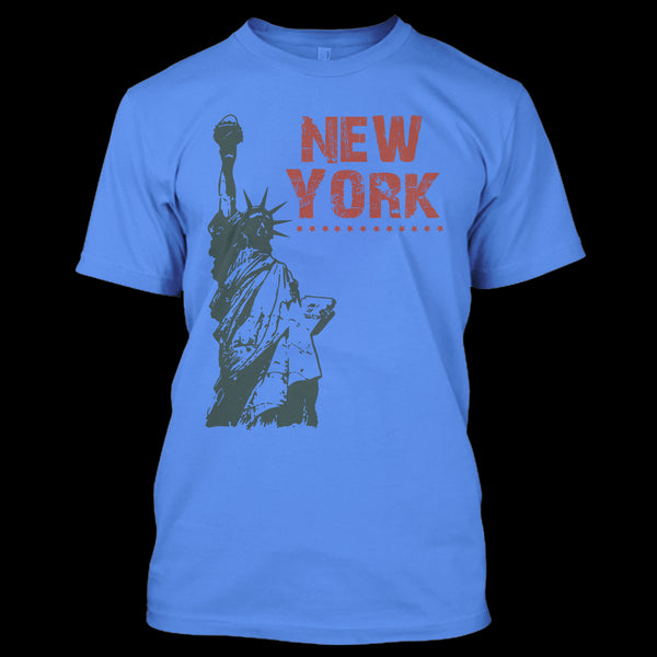 A black t-shirt with the shopify logo