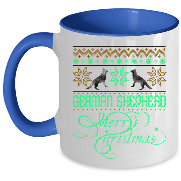 Merry Christmas Coffee Mug, German Shepherd Accent Mug