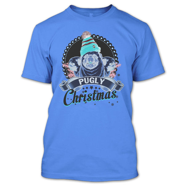Pugly Christmas T Shirt, Coolest Merry Christmas T Shirt