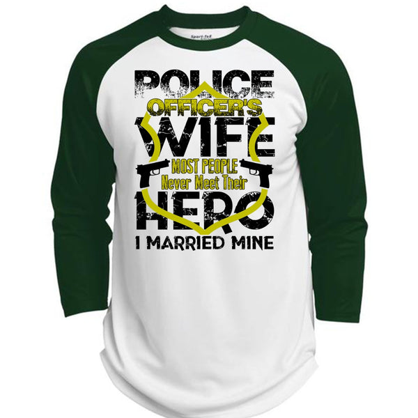 Police Officer's Wife T Shirt, I Love Wife T Shirt, Awesome T-Shirts  (Polyester Game Baseball Jersey)