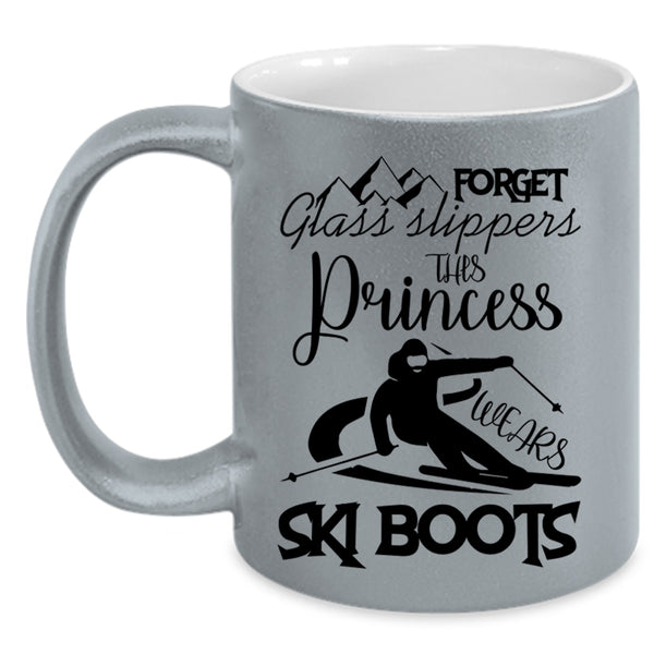 Outdoor Coffee Mug, This Princess Wears Ski Boots Accent Mug