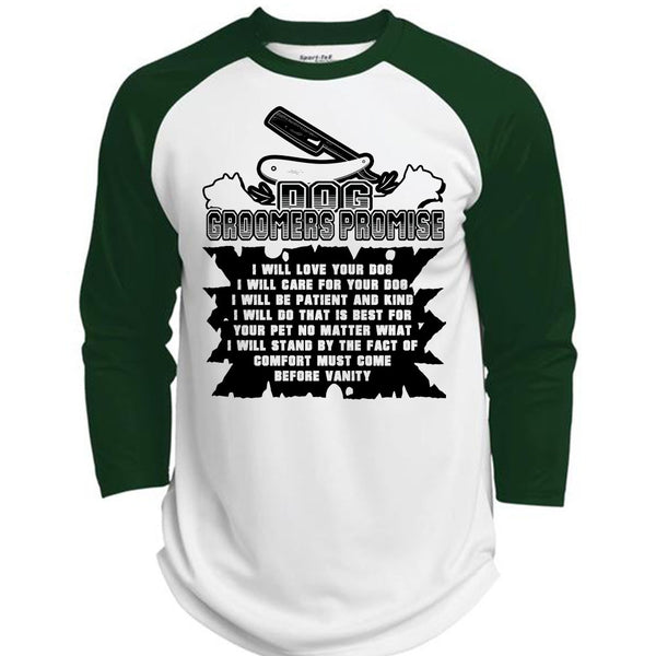 Dog Groomers Promise I Will Love Your Dog T Shirt, Favorite T Shirt  (Polyester Game Baseball Jersey)