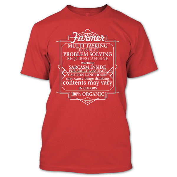 Farmer Multi Tasking T Shirt, 100% Organic T Shirt